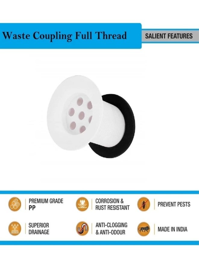 Well Set محول وموصل برغي صغير مقاوم للماء من ويل سيت للأنابيب، وصلة تصريف بيضاء لحوض الغسيل/شبكة حوض الغسيل/وصلة تصريف حوض الغسيل/صنبور خرطوشة (عبوة من قطعتين) - Image 4